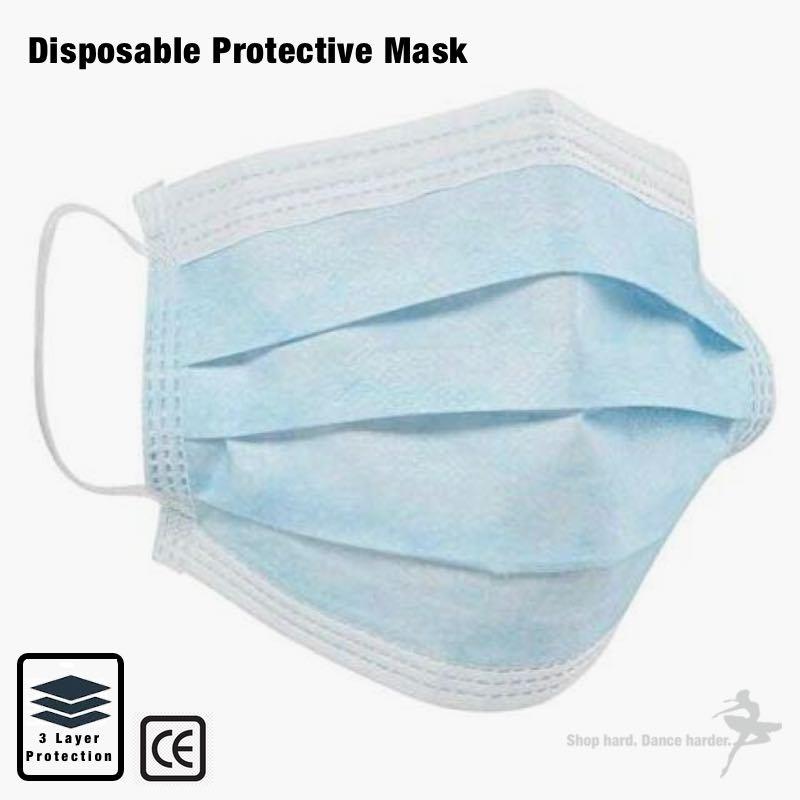 Disposable Protective Masks - 5 Pack Inc Delivery