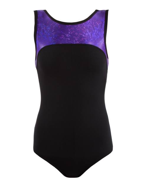 Leotard - GCL100 - 'Shattered Glass' Boat Neck Leotard