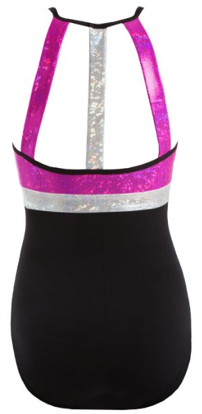 Leotard - GCL104 - Shattered Glass Spliced Triple Strap Leotard