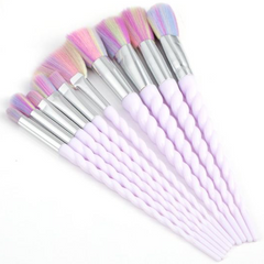 KySienn Makeup Brush Set 10 Rainbow Unicorn Brushes