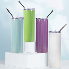 Mad Ally Sparkling Skinny Tumbler with Straw