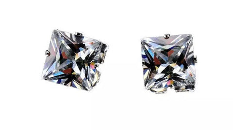 KySienn Diamanté Earrings Square Magnetic