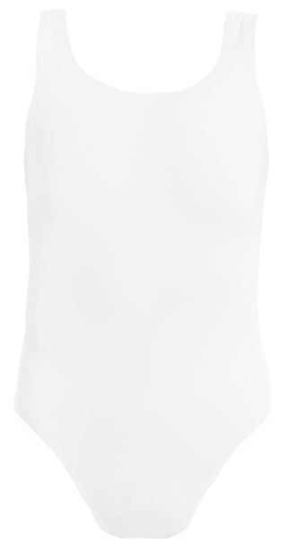 Energetiks White CL01 Scoop Neck Leotard